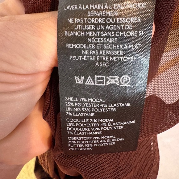 Anthropologie Ruched Mock Neck‎ Knit Dress Cocoa Plum Fitted Sleeveless Bodycon - Picture 9 of 11